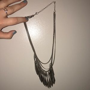 metallic statement necklace
